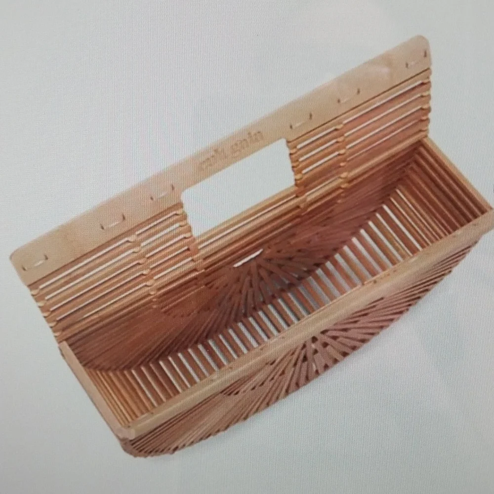 Bamboo half moon bamboo bag - Picture 2 of 4